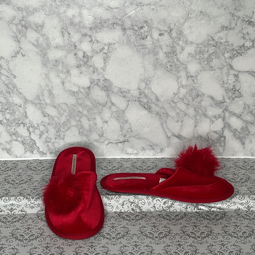Victoria’s Secret, red Pom Pom sleepers